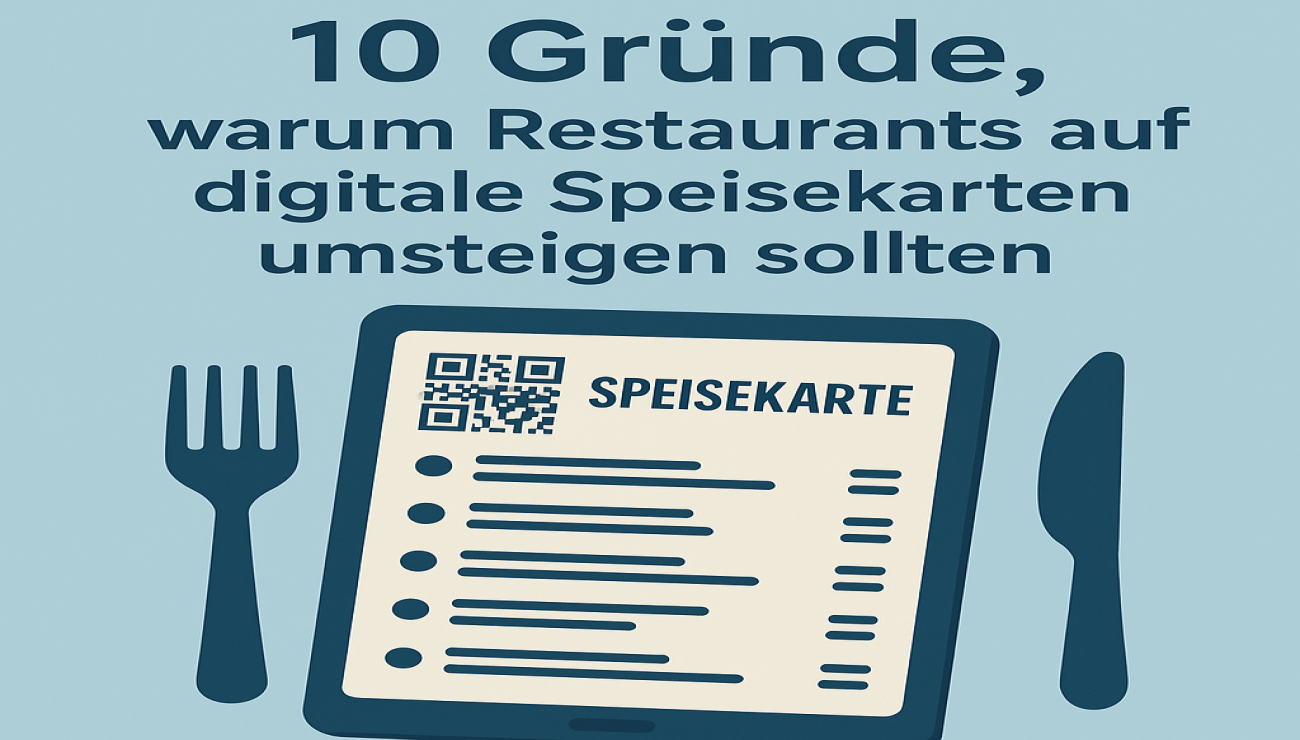 10 Gründe, warum Restaurants auf digitale Speisekarten umsteigen sollten